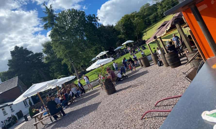 garden of the horse and jockey pub Pontypool