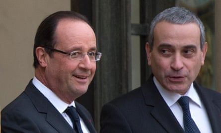 French president François Hollande (left) with Laurent Stéfanini at the Elysée Palace in Paris.