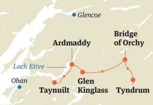 Scotland cycling map