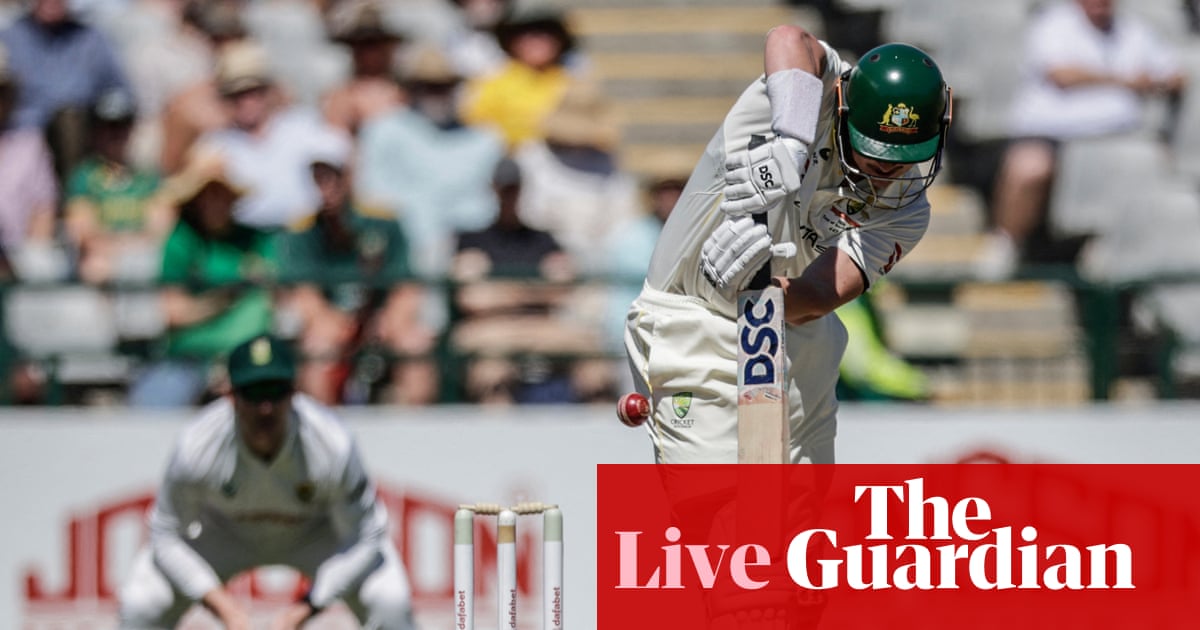 South Africa v Australia: third men’s cricket Test, day two – live