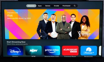 The App Store on an Apple TV