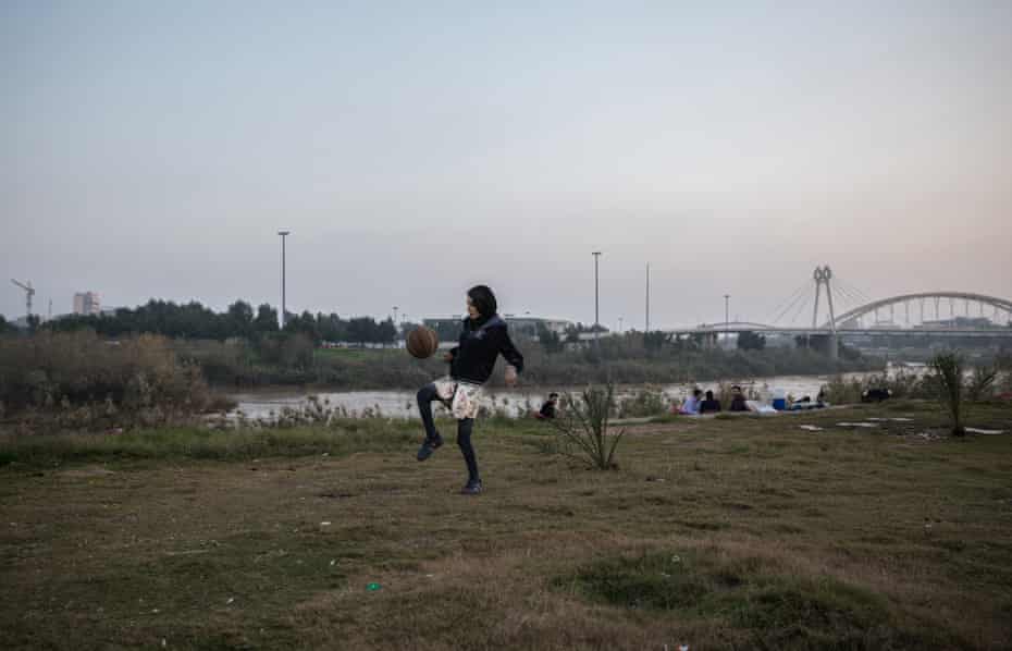 Playing football is Zeinab’s hobby. She practises every weekend, in her home town of Ahvaz, Iran.