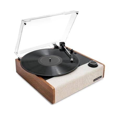Victrola Eastwood II Oak Finish Record Player.