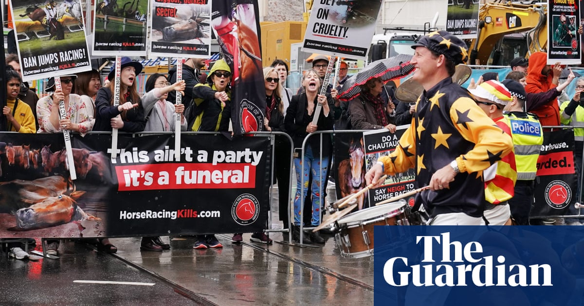 Melbourne Cup parade: angry protesters say ‘nup to the cup’