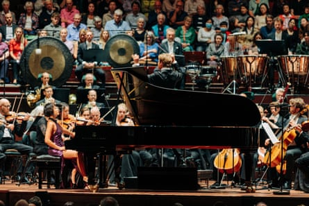 Yuja Wang with the Oslo Philharmonic at the Edinburgh international festival in August.