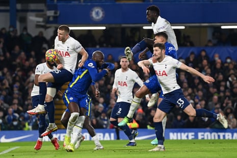The ball flies in for Chelsea’s second goal.