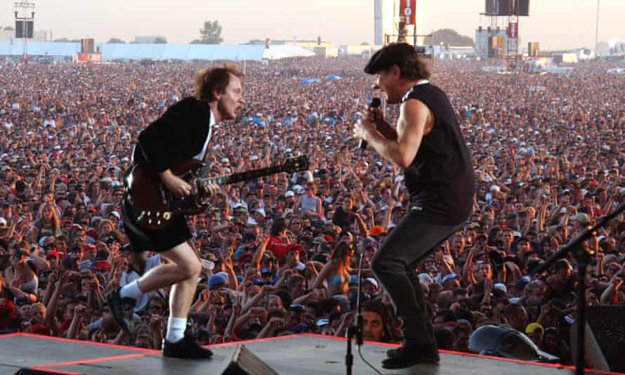 Angus Young and Brian Johnson