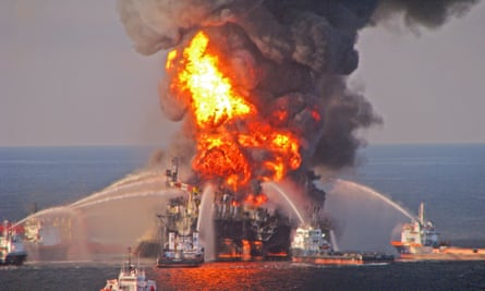 The explosion in 2010 at the mobile offshore oil drilling unit Deepwater Horizon in the Gulf of Mexico.