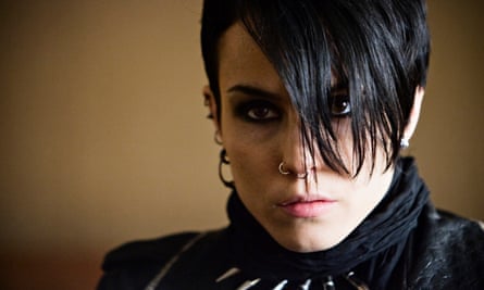 Noomi Rapace as Lisbeth Salander in the film adaptation of The Girl with the Dragon Tattoo.