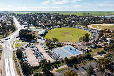 An aerial position of Ouyen’s Blackburn Park
