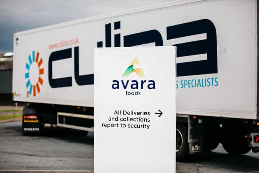 A truck at Avara Foods.  Hereford