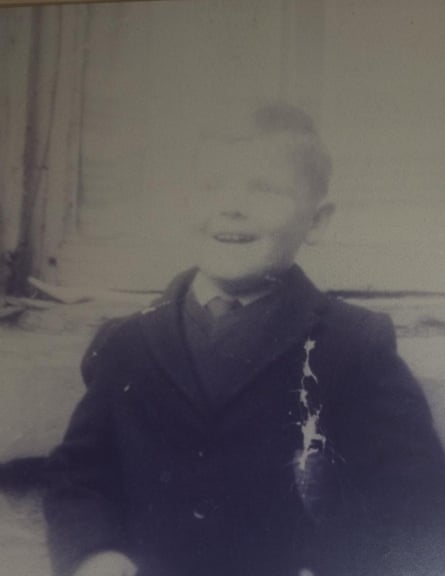 Martin Forsey on his first day of school.