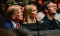 ‘They always seem to know which way the wind is blowing’ … Donald Trump, Ivanka and Jared Kushner attend an Ultimate Fighting Championship event in Miami, Florida, in March.