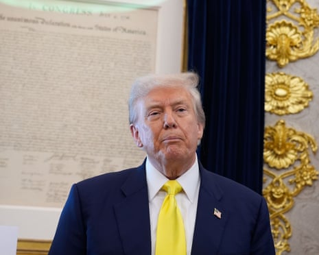 Donald Trump speaks in the Oval Office