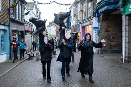 Four horsemen of the apocalypse, including Donald Trump and Nigel Farage.