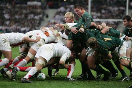 England’s scrum in the ascendancy against South Africa in the final