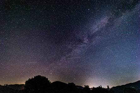 The Milky Way captured with long exposure photography technique. The lines appearing are aircraft passing, satellite and meteorites.