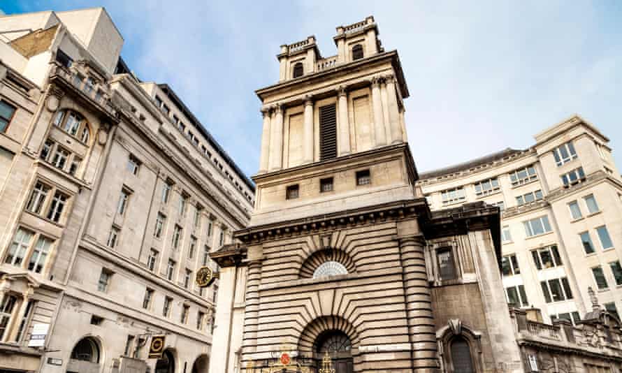 Brought back to life… St Mary Woolnoth Church, whose name was verified in Eliot's poem.
