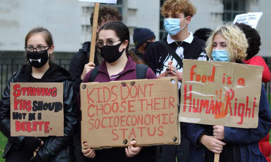 Feed The Kids protest in London on 24 Oct 2020