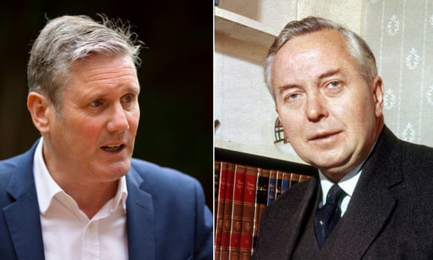 composite of Keir Starmer and Harold Wilson