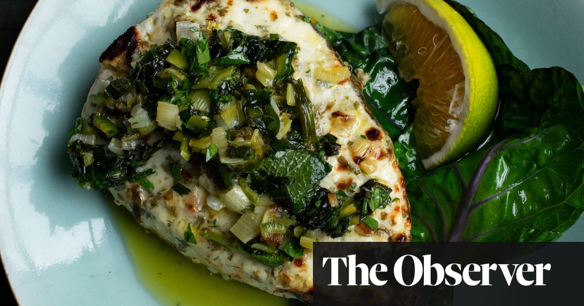 Nigel Slater’s recipes for halibut, and baked apples
