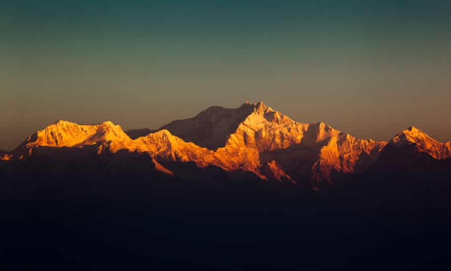 Kangchenjunga at dawn. Pictured from Tiger Hill, seven miles from Chatakpur.