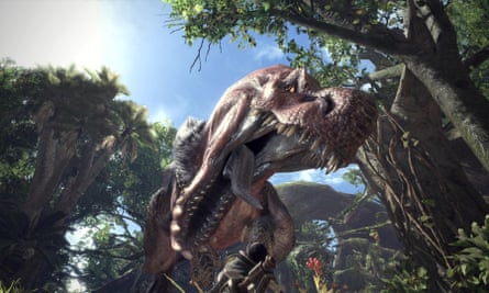 Uma captura de tela original de Keza MacDonald de Monster Hunter World.