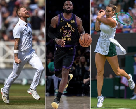 Ben Stokes, LeBron James and Aryna Sabalenka.