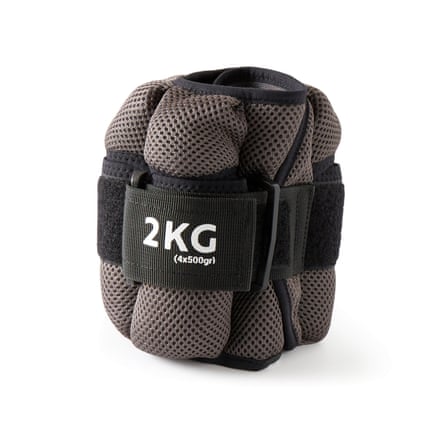 A Decathlon Domyos 2 kg Adjustable Wrist and Ankle Weight.