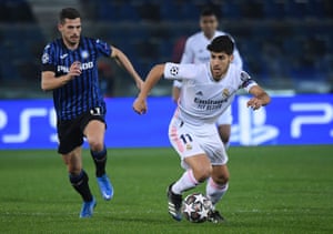 Real Madrid’s Marco Asensio in action.