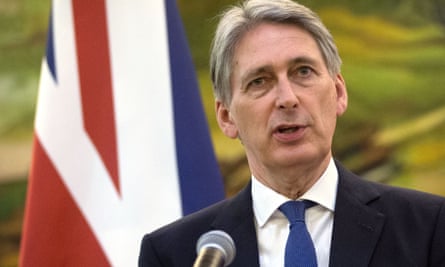 Philip Hammond and union flag