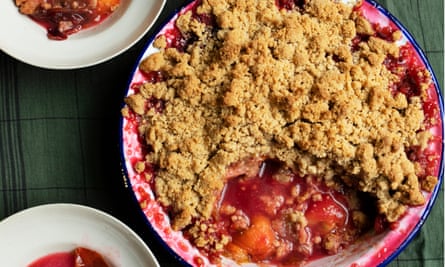 ‘We won’t get into an argument if you bring out a jug of custard’: spiced plum crumble.