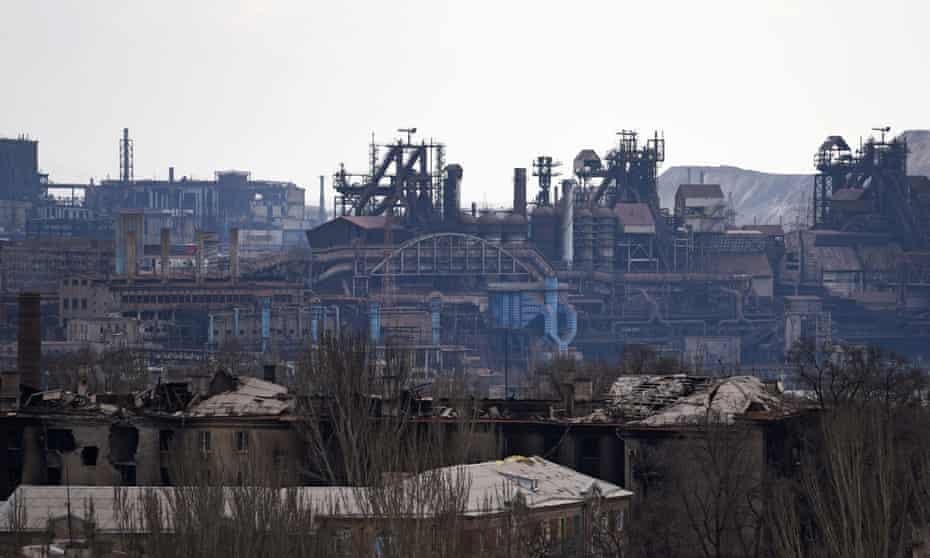 The last surviving marines defending Mariupol are holed up in the Azovstal iron and steel works, next to the city’s port.