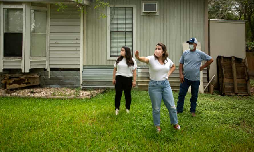 Monica Reyes-Ibarra points retired an country of her father’s gait that is prone to flooding during hard rains.