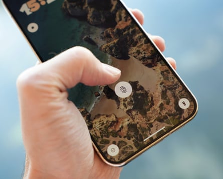 The in-screen fingerprint scanner of the Google Pixel 11 Pro XL.