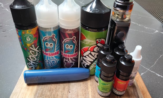 A selection of vape liquids that Maria King found some in her son's bedroom