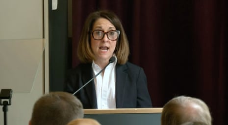Liz Kendall giving her speech to the IPPR