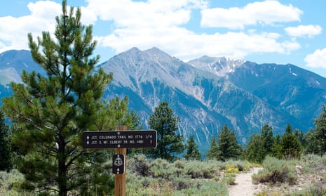 A trail near Colorado's highest peak, Mount Elbert.