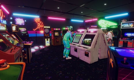 Colourful escape … Arcade Paradise pays homage to some classic games