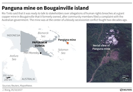 Panguna mine on Bougainville island.