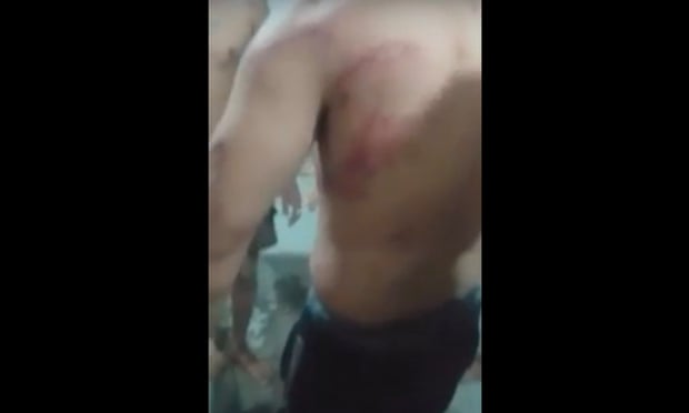 don't show the faces of any detainees Screengrab from a video in Egypt [Egypt_police_station_description]: Potential shots to crop for stills showing injuries