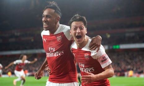 Pierre-Emerick Aubameyang, left, and Mesut Özil are among the players who will be spoken to by Arsenal over their behaviour in August.