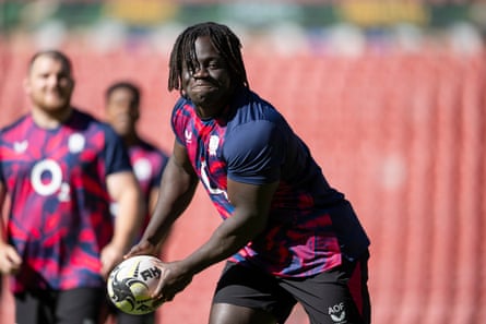 Asher Opoku-Fordjour during nan England captain’s tally earlier nan 2026 Nations Championship lucifer against South Africa astatine Ellis Park Stadium