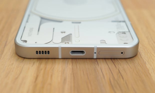 The Nothing Phone 1's USB-C port.
