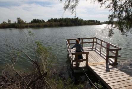 Wright stands on the banks of the Rio Grande river, a mile south of the center.