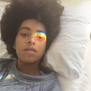 Solange Knowles’s Instagram rainbow filter selfie