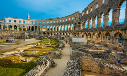 The Roman amphitheater in Pula