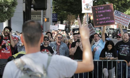 Man Arrested For Driving Truck Towards Anti Fascist Protesters In Washington State Washington State The Guardian