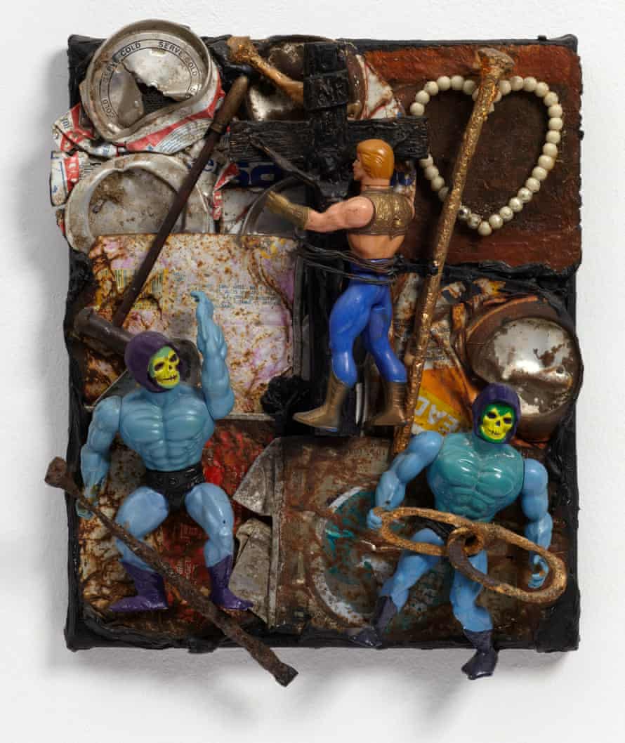 INRI, 1988, by Derek Jarman. Oil and mixed media on canvas, 33.5 x 27 x 8.5 cm