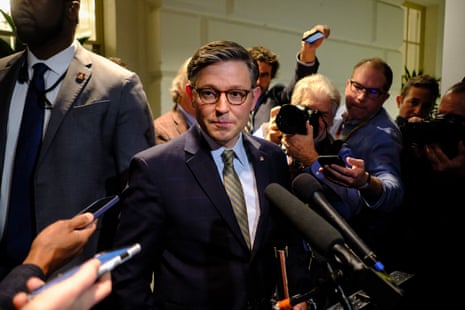 Trump endorses Mike Johnson for another term as House speaker | US politics | The Guardian